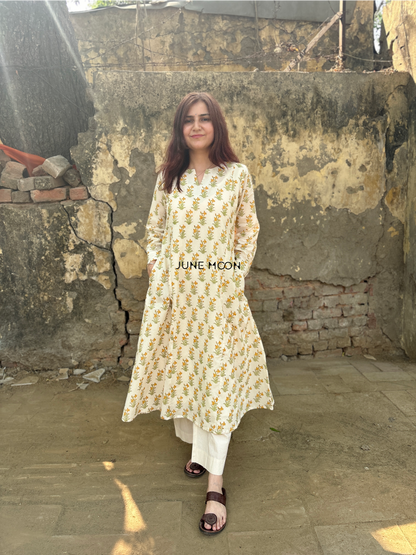 Basanti - Block Printed Kurta
