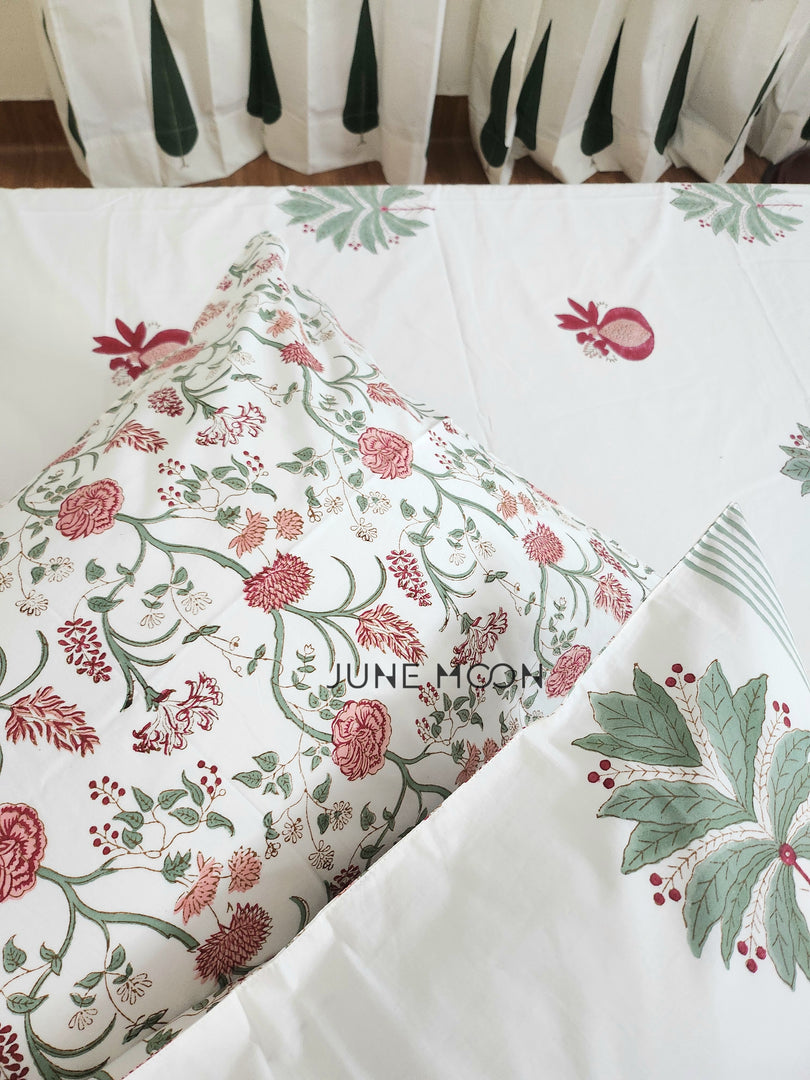 Born To Be Loved - Block Printed Bedsheet Set