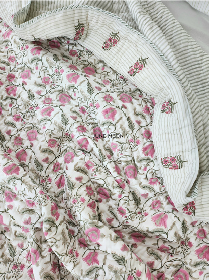 Gauhar - Block Printed Muslin Quilt
