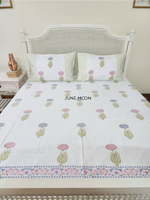Load image into Gallery viewer, Cosmos - Block Printed Bedsheet Set
