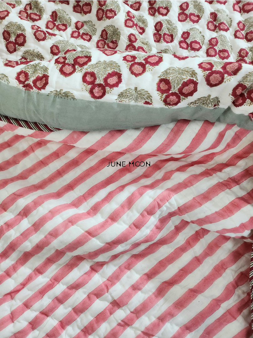 Noor - Block Printed Muslin Quilt