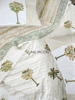 Load image into Gallery viewer, Sultry Greens - Set of Quilt &amp; Bedsheet
