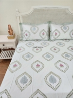 Load image into Gallery viewer, Autumn Rose - Block Printed Bedsheet Set
