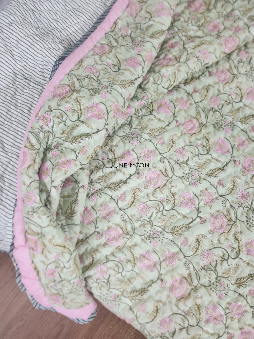 Orchid - Block Printed Muslin Quilt