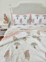 Load image into Gallery viewer, Cosy Coral - Set of Quilt &amp; Bedsheet
