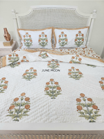 Load image into Gallery viewer, Rhythm of Earth - Block Printed Muslin Quilt

