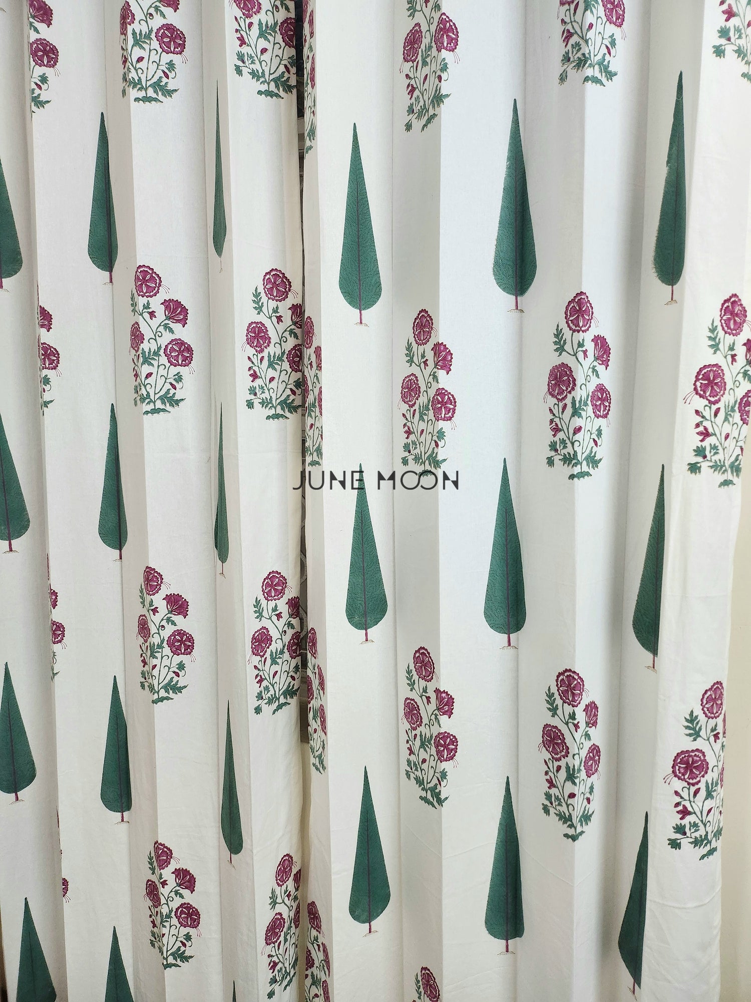 Rose Blush - Block Printed Curtains