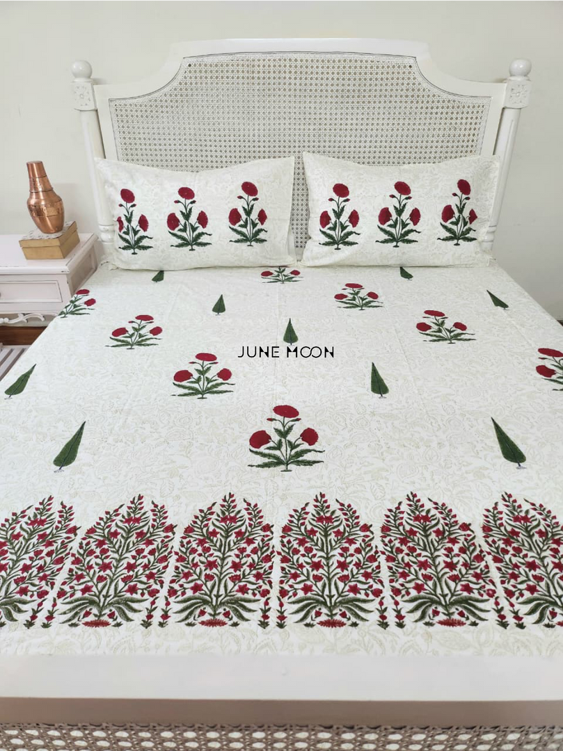 Uphaar - Block Printed Bedsheet Set (Thick Cotton)