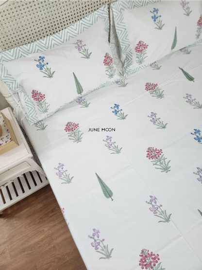 Sweet Hope - Block Printed Bedsheet Set