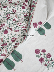 Rose Blush - Block Printed Muslin Dohar