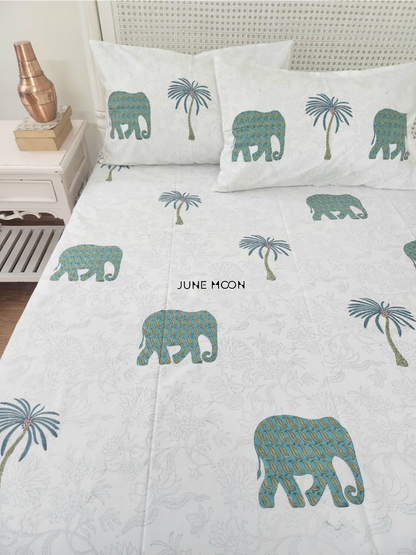 Regal Reign - Block Printed Bedsheet Set