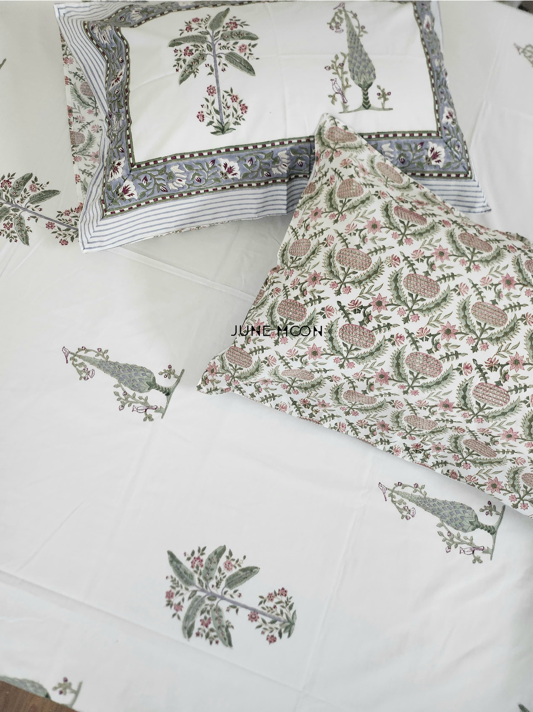 Summer Alley - Block Printed Bedsheet Set