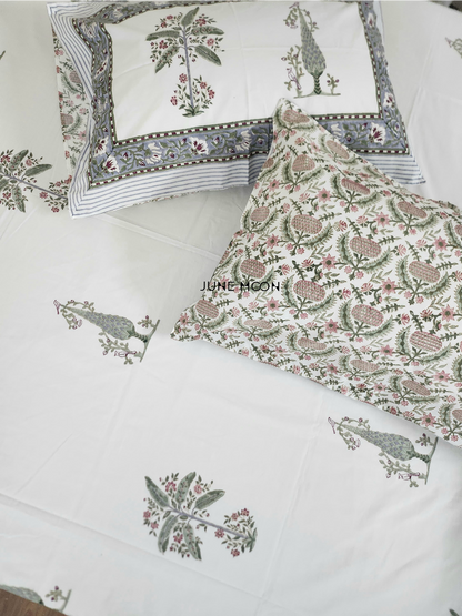 Summer Alley - Block Printed Bedsheet Set