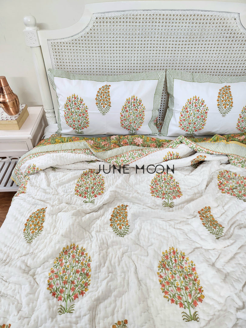 Sunehre Pal - Block Printed Muslin Quilt