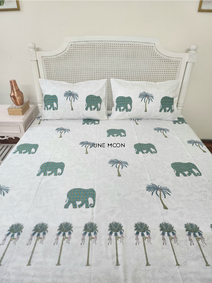 Regal Reign - Block Printed Bedsheet Set