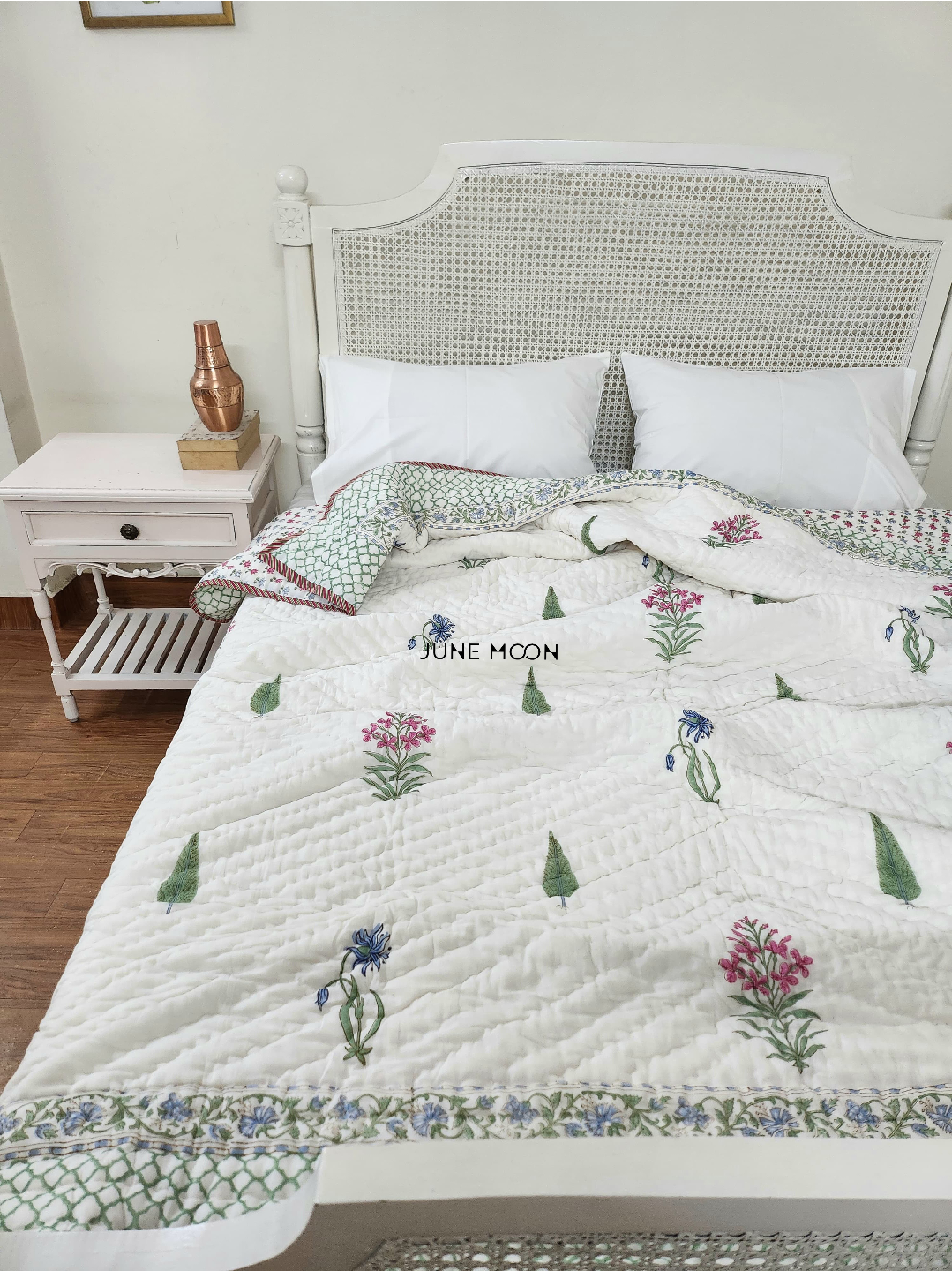 By The Orchard- Block Printed Muslin Quilt