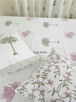 Load image into Gallery viewer, Forget Me Not - Block Printed Bedsheet Set
