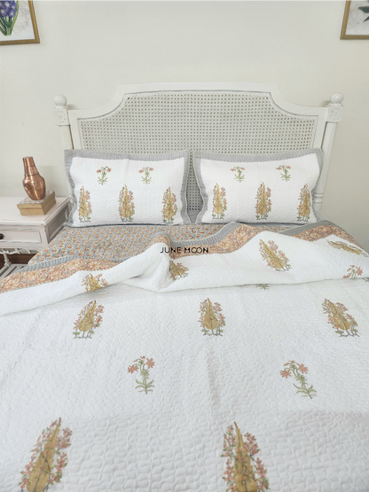 Mandarin Garden - Quilted Bedcover Set