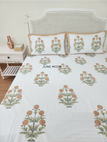 Load image into Gallery viewer, Rhythm of Earth - Block Printed Bedsheet Set
