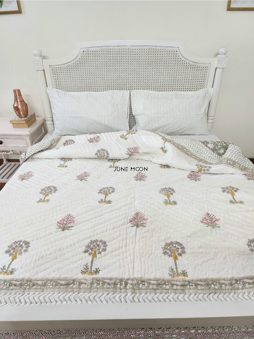 Elle & Rose - Block Printed Muslin Quilt