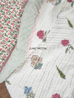 Load image into Gallery viewer, Summer Rose - Block Printed Muslin Quilt
