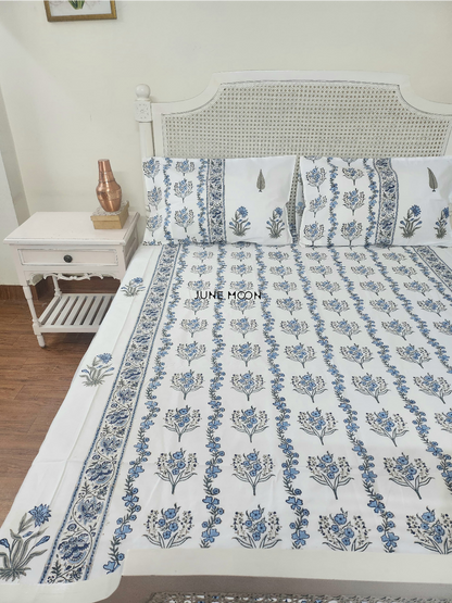 Oh I Sea - Block Printed Bedsheet Set