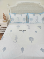Load image into Gallery viewer, Regal Retreat - Block Printed Bedsheet Set
