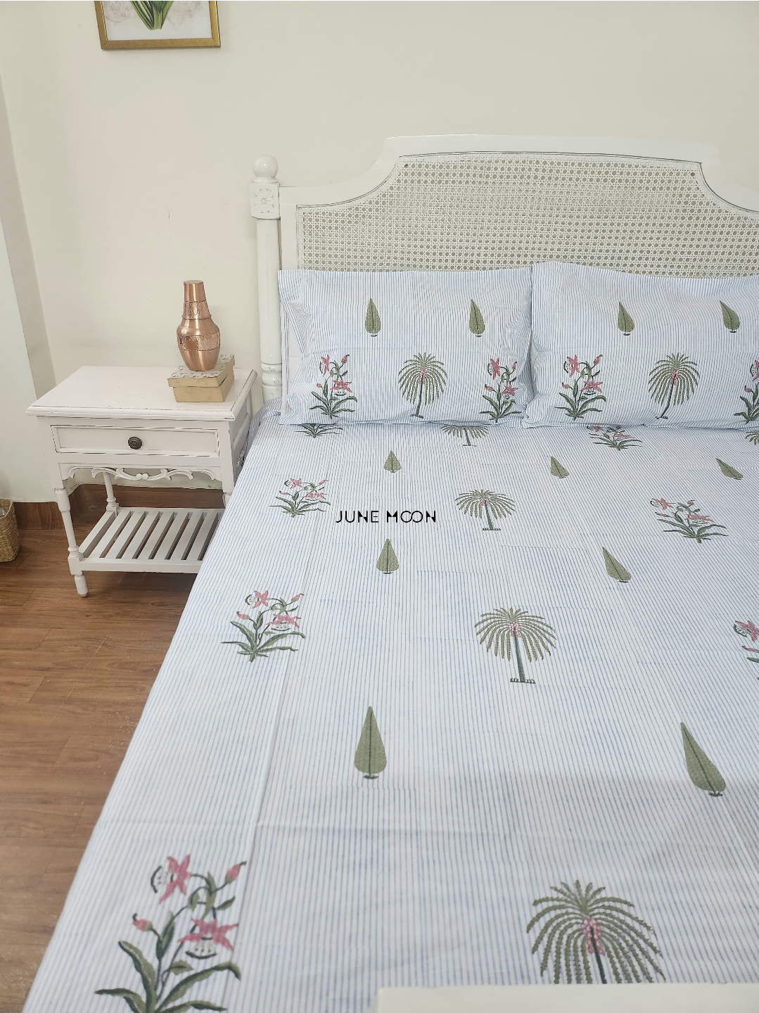 Rimjhim - Block Printed Bedsheet Set