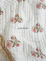 Load image into Gallery viewer, Dainty Whispers - Block Printed Muslin Quilt
