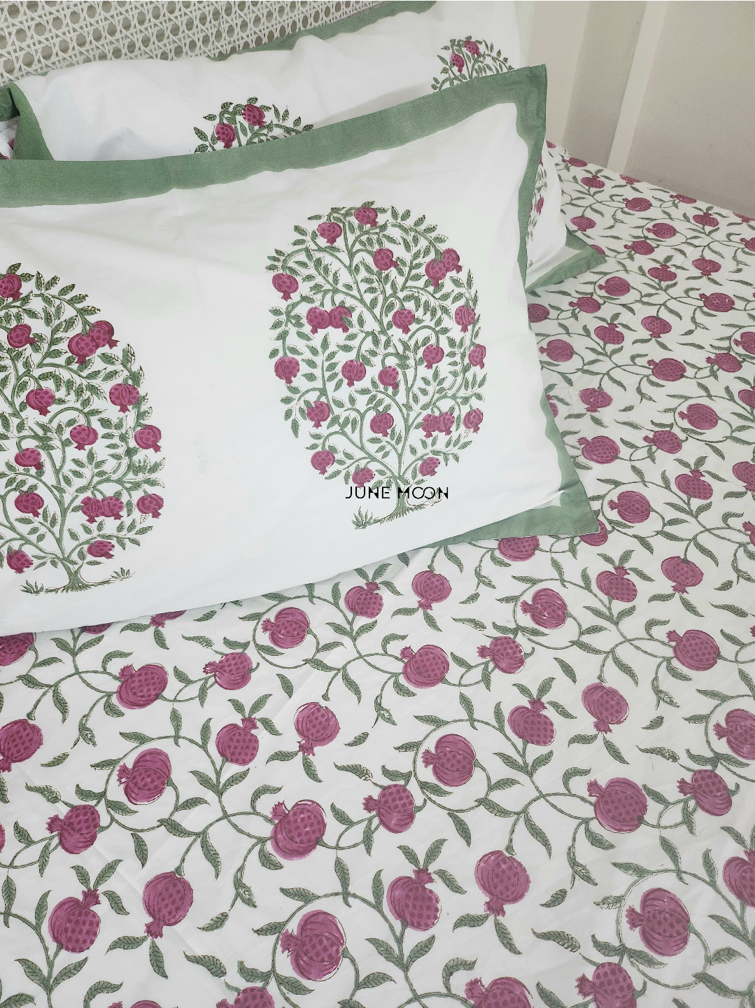 Garden Of Enchantment - Block Printed Bedsheet Set