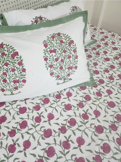 Garden Of Enchantment - Block Printed Bedsheet Set