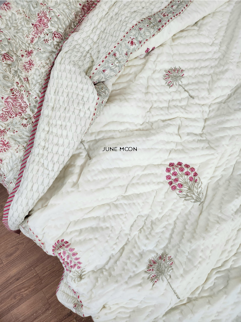 Mehreen - Block Printed Muslin Quilt