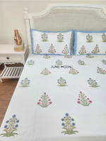 Load image into Gallery viewer, Blossom Terrace - Block Printed Bedsheet Set
