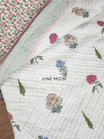 Load image into Gallery viewer, Summer Rose - Block Printed Muslin Quilt

