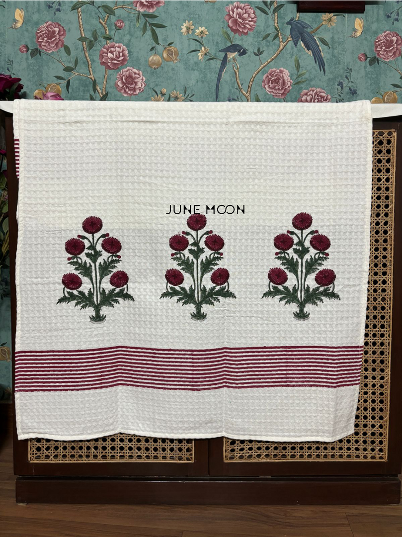 Firdaus - Block Printed Bath Towel
