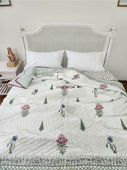 By The Orchard- Block Printed Muslin Quilt
