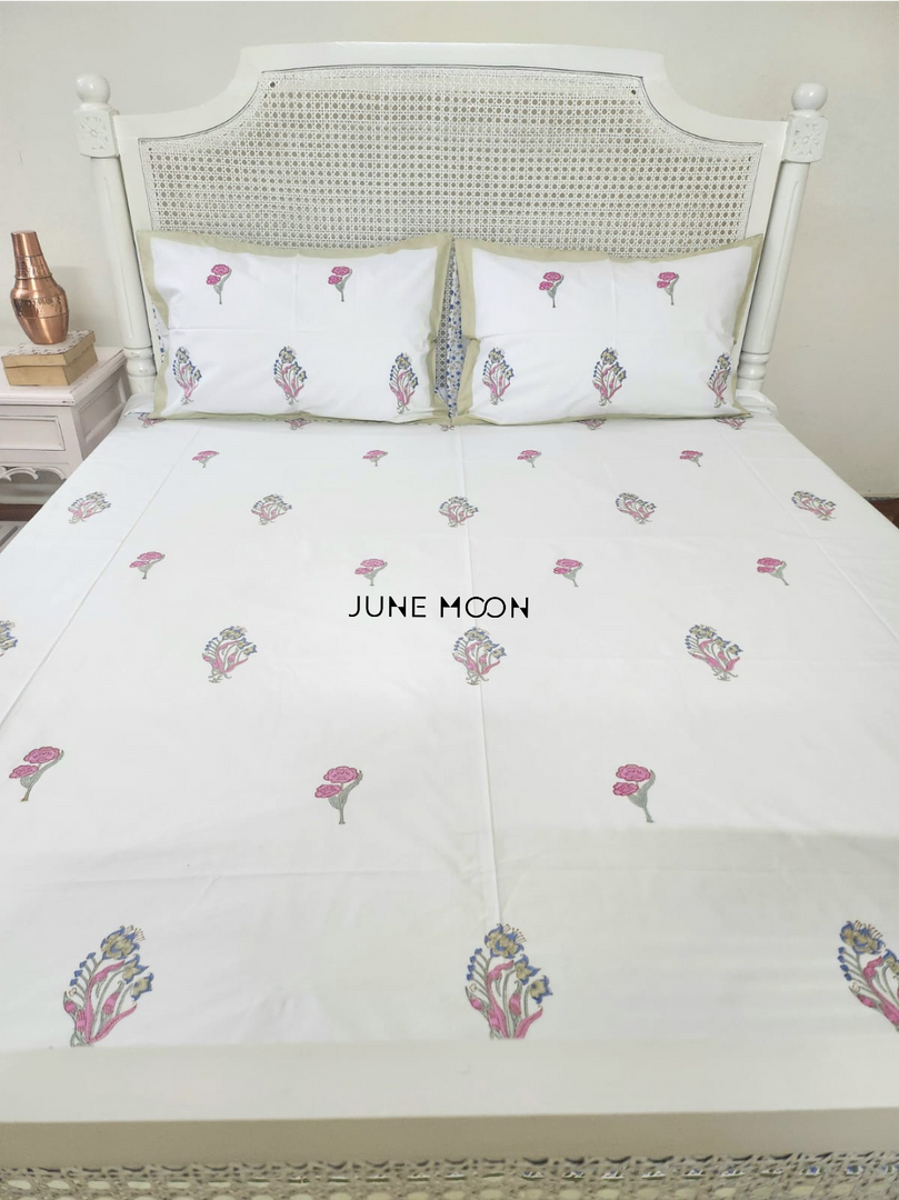 Girl Garden - Block Printed Bedsheet Set