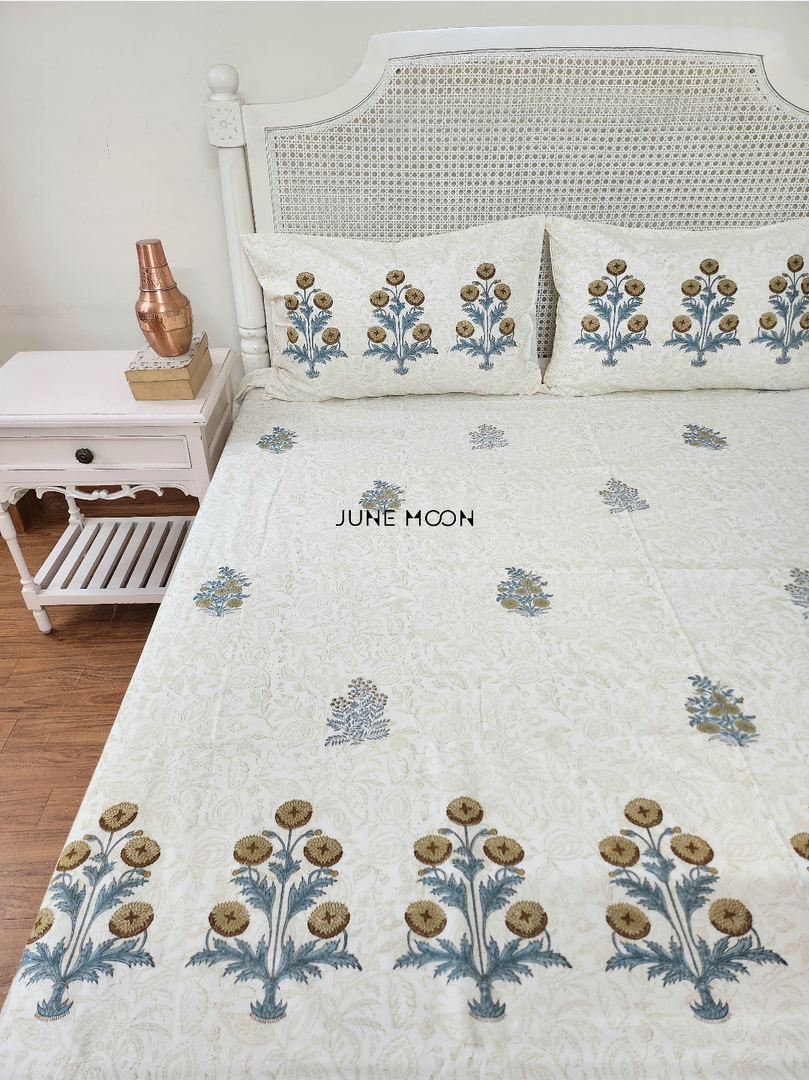 Uphaar - Block Printed Bedsheet Set (Thick Cotton)