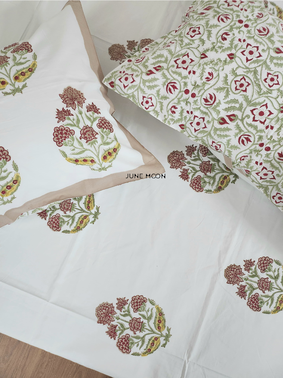 Rustic Terrace - Block Printed Bedsheet Set