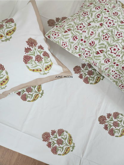 Rustic Terrace - Block Printed Bedsheet Set