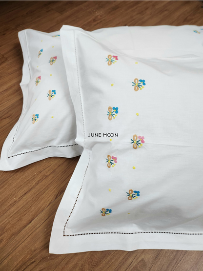 Bella - Set Of 2 Embroidered Pillow Cases