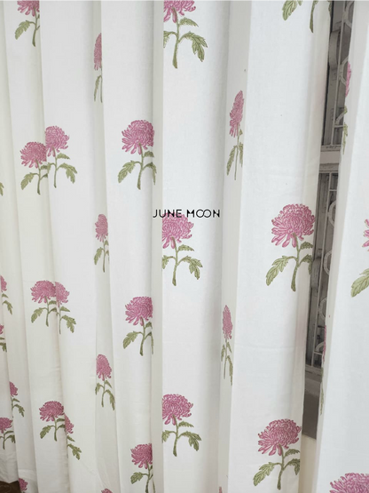 Lady Lilac - Block Printed Curtains