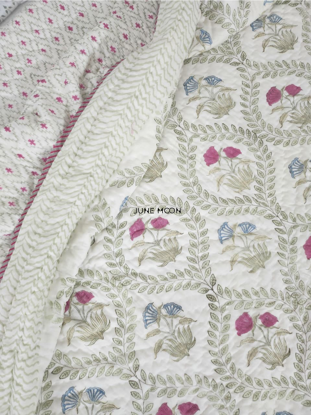 Indian Palette - Block Printed Muslin Quilt