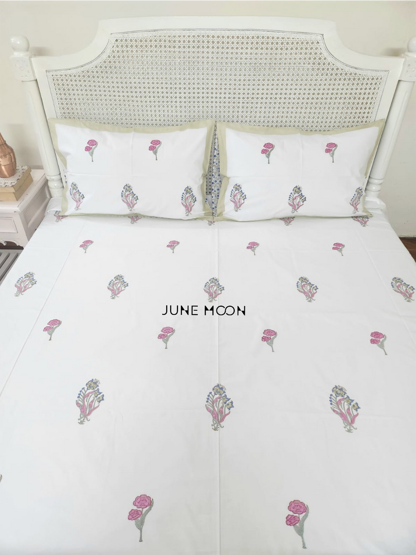 Girl Garden - Block Printed Bedsheet Set