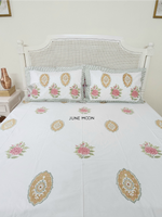 Load image into Gallery viewer, Gulab Mahal - Set of Quilt &amp; Bedsheet