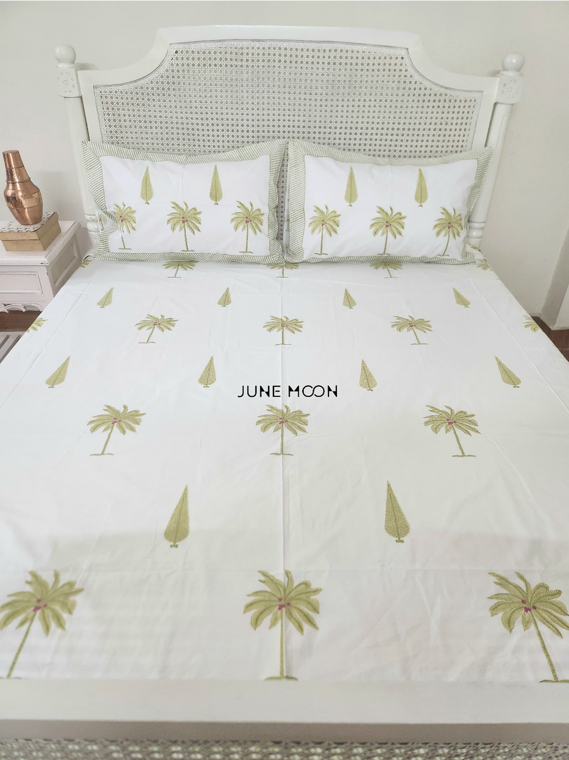 Into The Woods - Block Printed Bedsheet Set