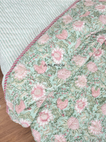 Load image into Gallery viewer, Sagewood - Block Printed Muslin Quilt
