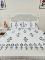 Load image into Gallery viewer, Moon &amp; Tulip - Block Printed Bedsheet Set
