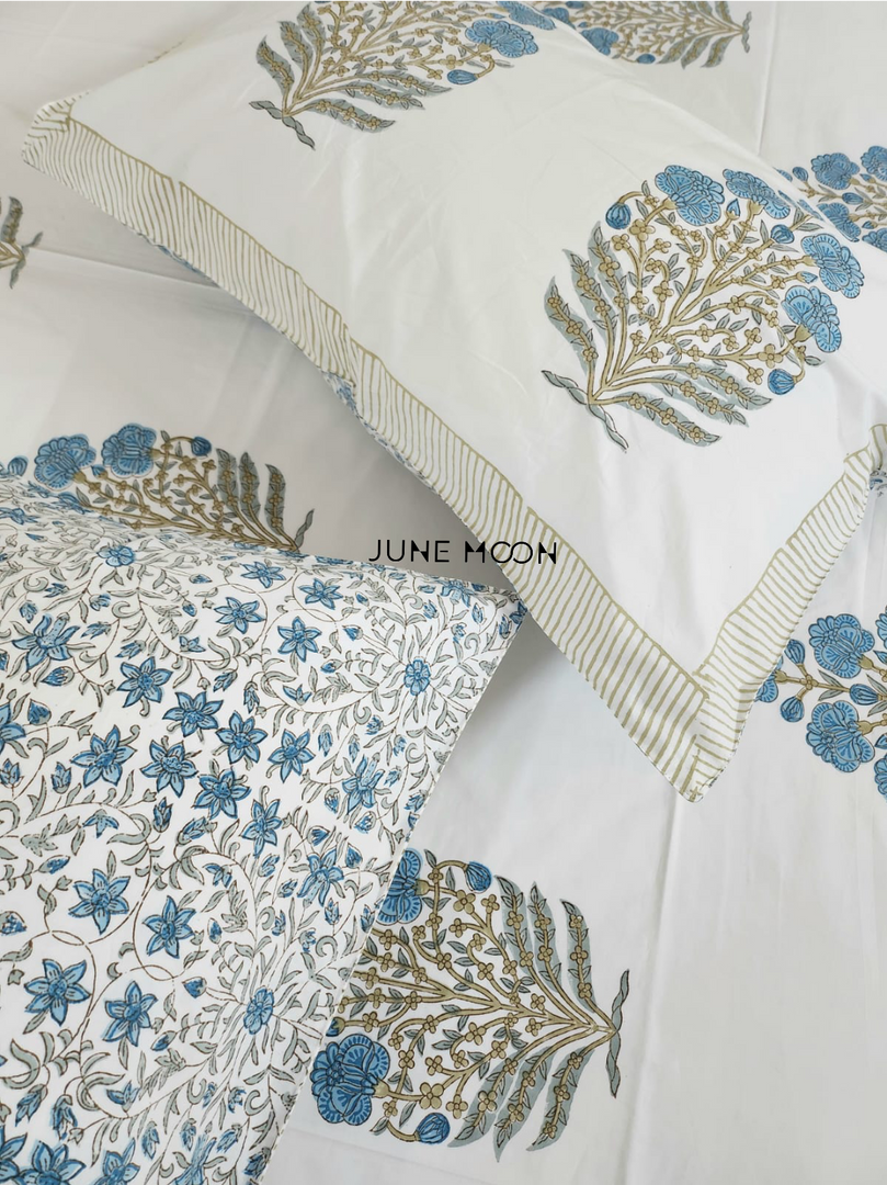 Vasundhara - Block Printed Bedsheet Set