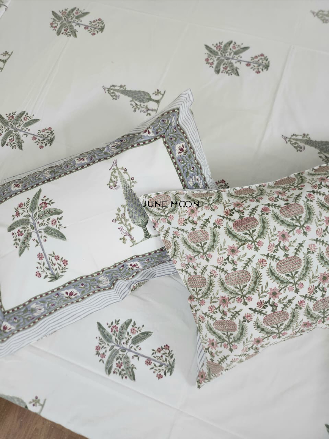 Summer Alley - Block Printed Bedsheet Set